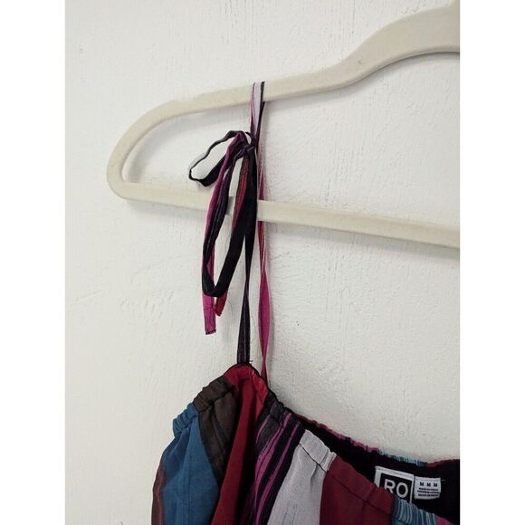 ROXY Colorful Ruffle Summer Dress Size Medium - Picture 4 of 5